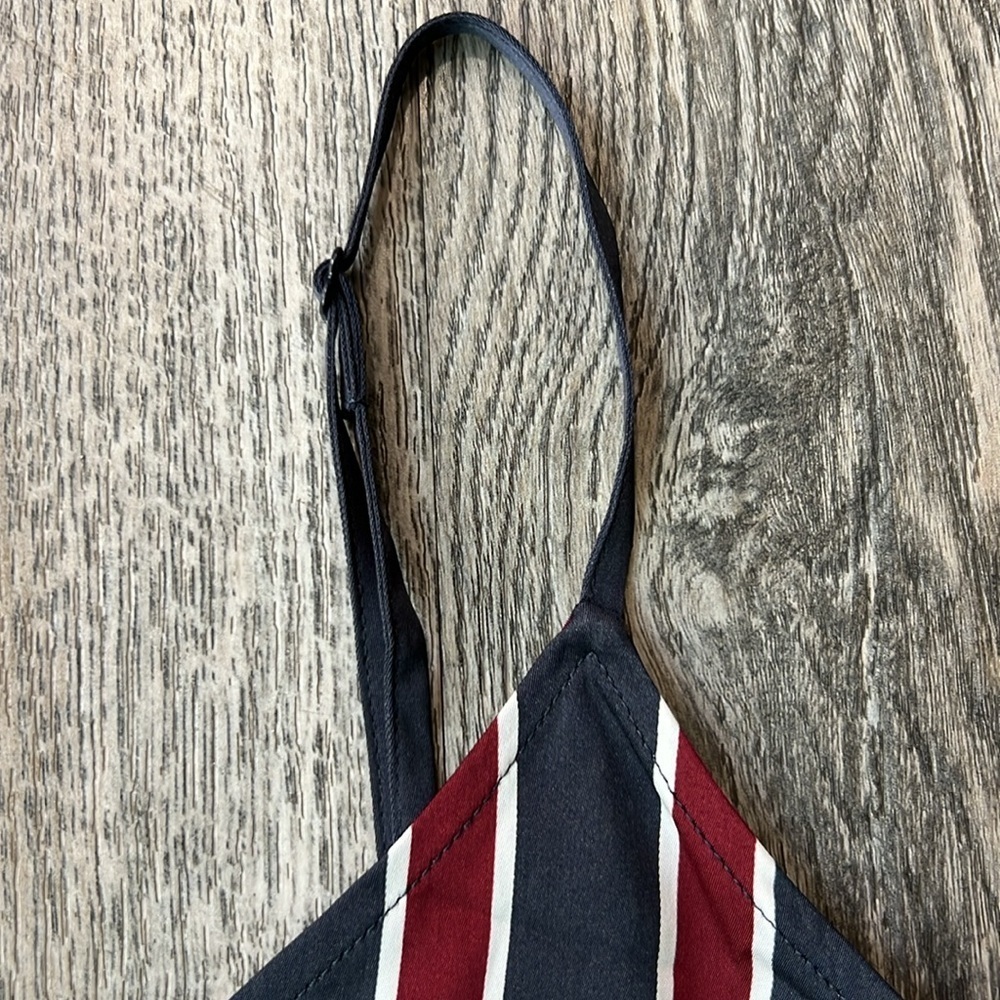 Frame Top Blue and Red Striped Classic Cami Size Extra Small Adjustable Straps - Picture 5 of 10